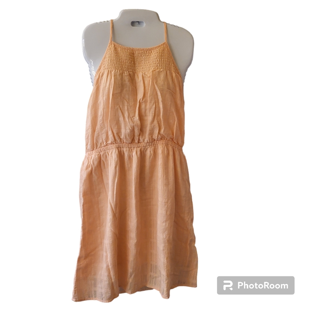 Peach Halter Style Strappy Tank Summer Dress XL
